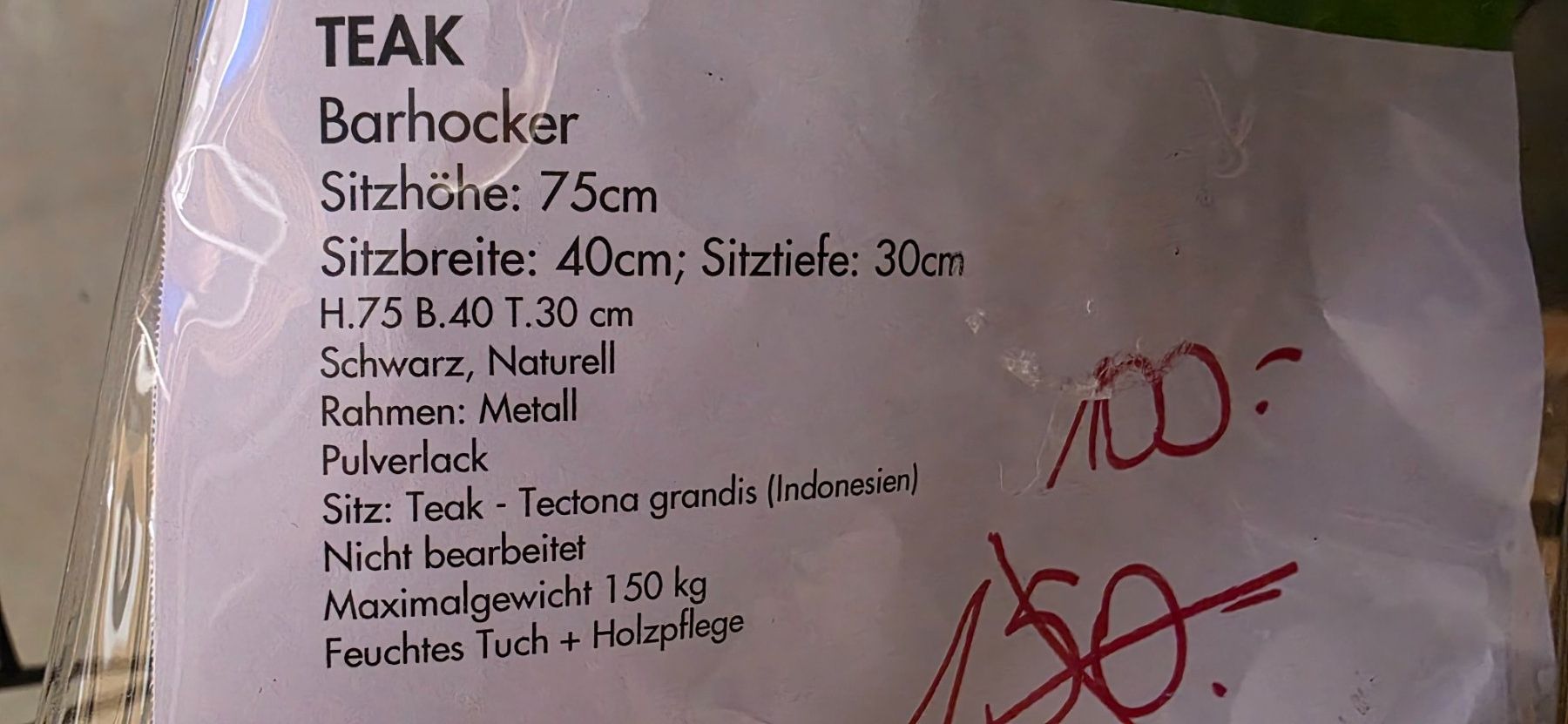Hocker: Barhocker – Neu (gemäss Beschreibung) aus Schattdorf von Bernhard0 1