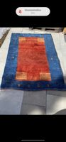 Schöner Gabbeh Wollteppich, rot-blau, 154x221cm