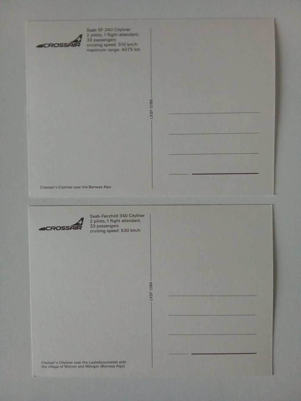 Cartoline postali: Aviatik 2 Ansichtskarten der Crossair – Nuovo (secondo la descrizione) da Bilten venduto da Bora3 1