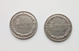 2 BUONA DA LIRA von 1922 und 1923