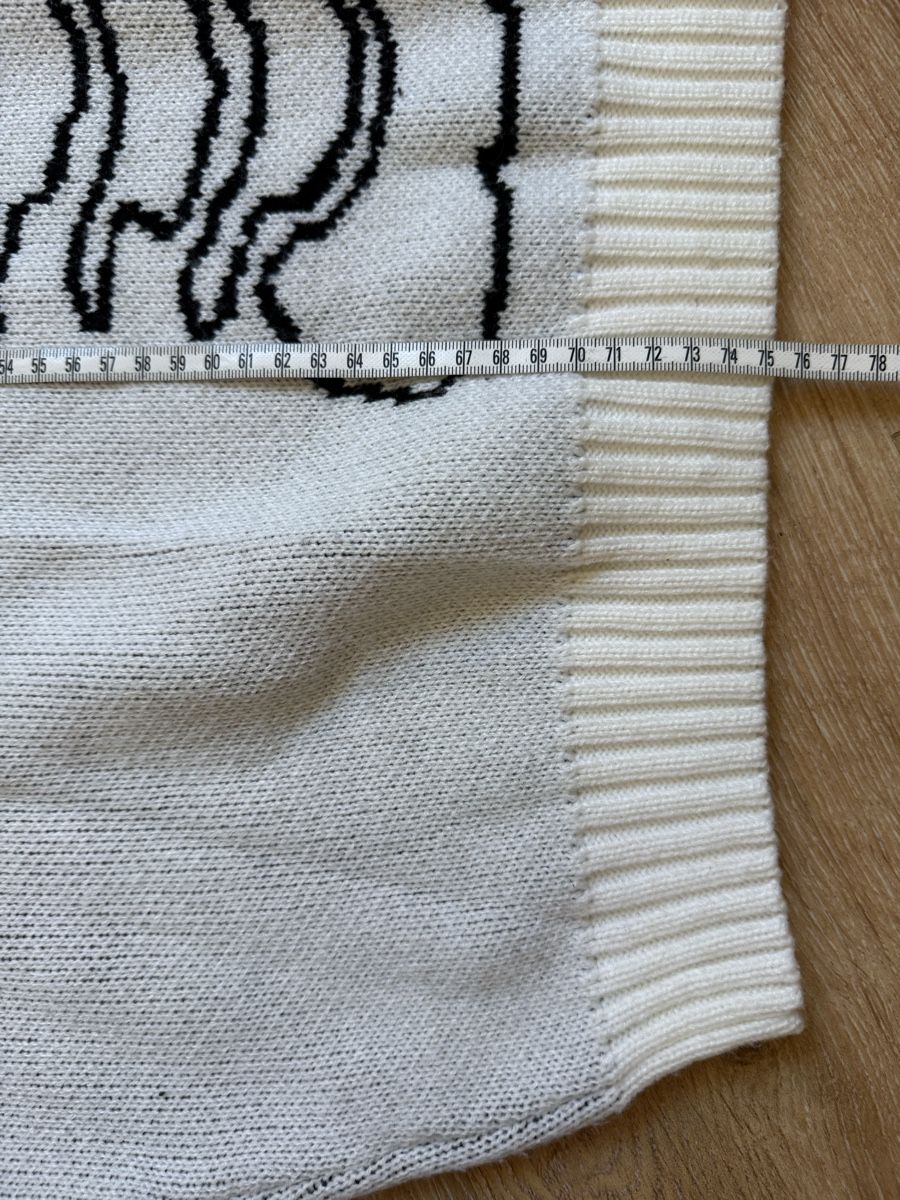 Maglioni & Felpe: Pull maille oversize blanc motif squelette Trap, t. M – Usato da Tavannes venduto da Thriftshop 4