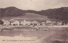Kleiner Dampfer auf dem Lac de Joux AK 1910