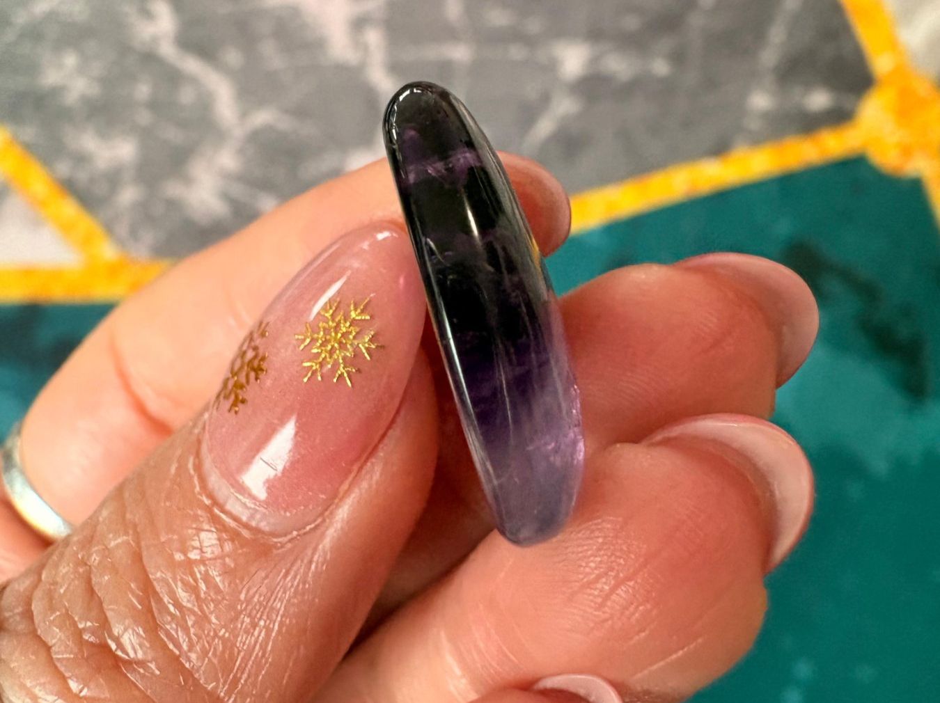 Pietre preziose: Trapiche Amethyst Cabochon – Nuovo e nell'imballaggio originale da Neuheim venduto da m.hald 2