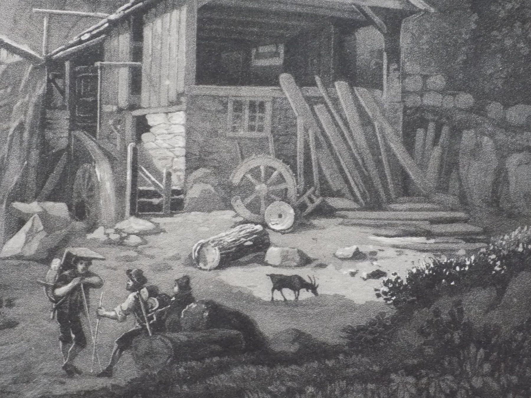 Gravures: Reichenbachfall Berner Oberland Aquatinta – D'occasion à Risch par Antikfee 6