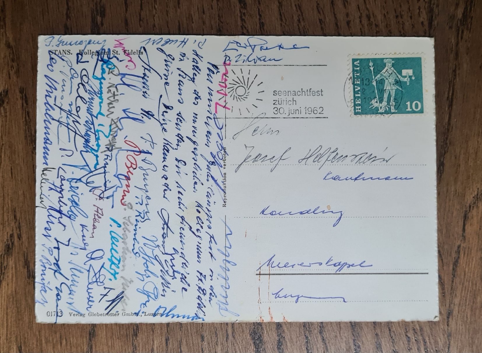 Cartoline postali: Kollegium Stans 60iger Jahre – Usato da Ebikon venduto da Donar50 1