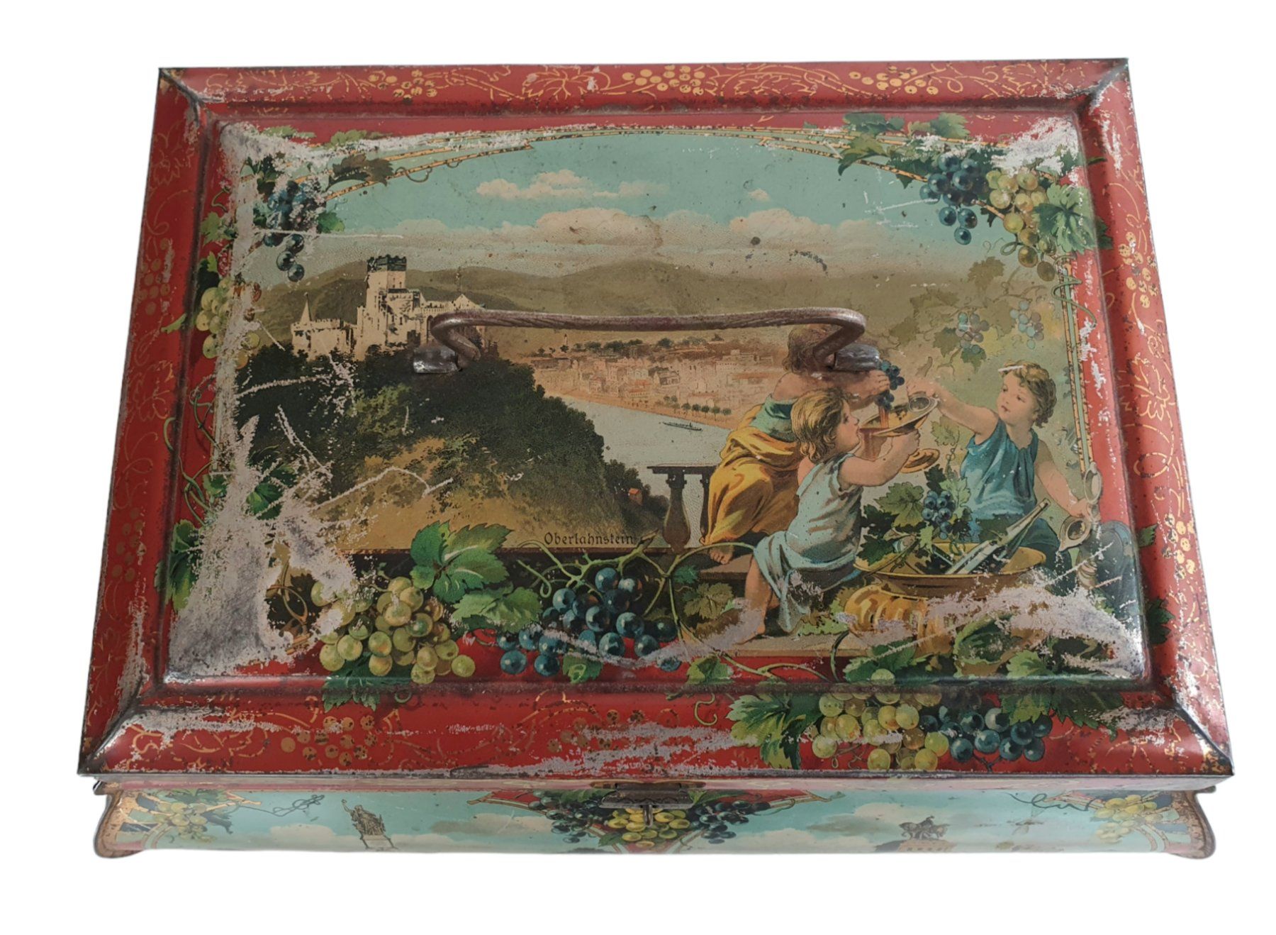 Barattoli: grosse, antike Biscuit Blechdose ca.1910 – Usato da Flawil venduto da JaguarXJSHE 4
