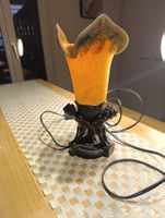 Art Deko Tisch lampe Bronze, Opalinglas um 1930j France Top