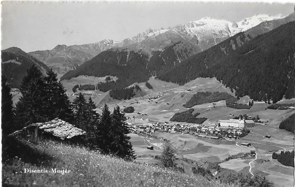 Cartoline postali: Disentis - Mustér Gesamtansicht – Usato da Olten venduto da clotaldi