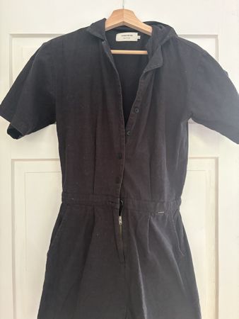 Stylischer THINKING MU Jumpsuit / Overall – Schwarz –