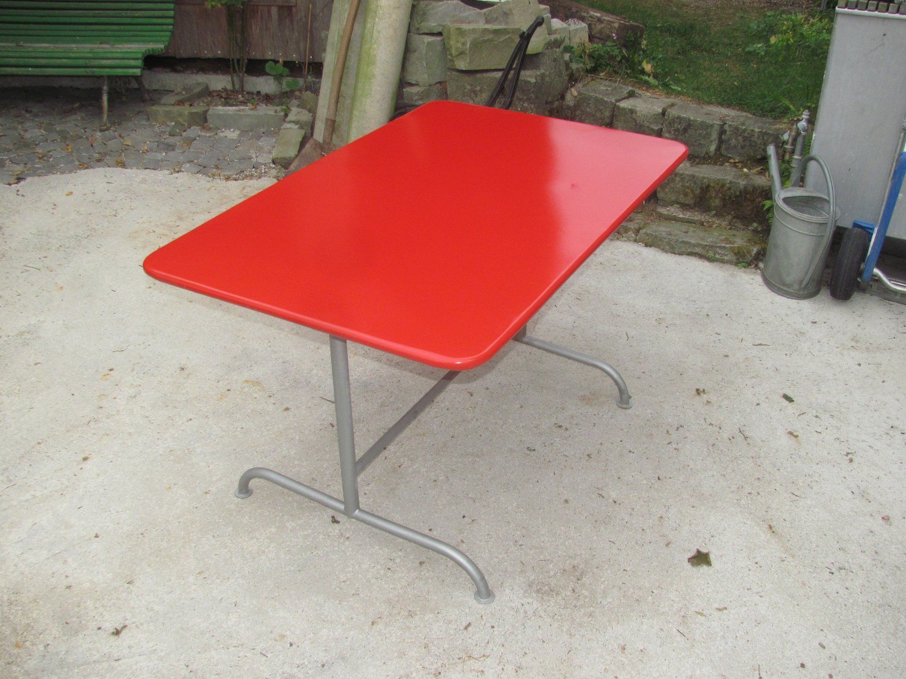 Bigla Tische: Blechtisch Gartentisch 80x120cm Höhe 72 – Gebraucht aus Malters von Monark 1