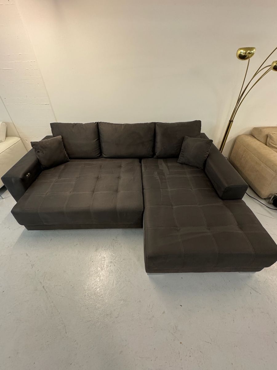 Divani: Ecksofa Braun mit Elektrische Bettfunktion – Usato da Fehraltorf venduto da Sofalab.swiss 4