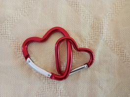 2 x Karabiner "HERZ", 2 Grössem: ca.6 cm & ca. 4cm