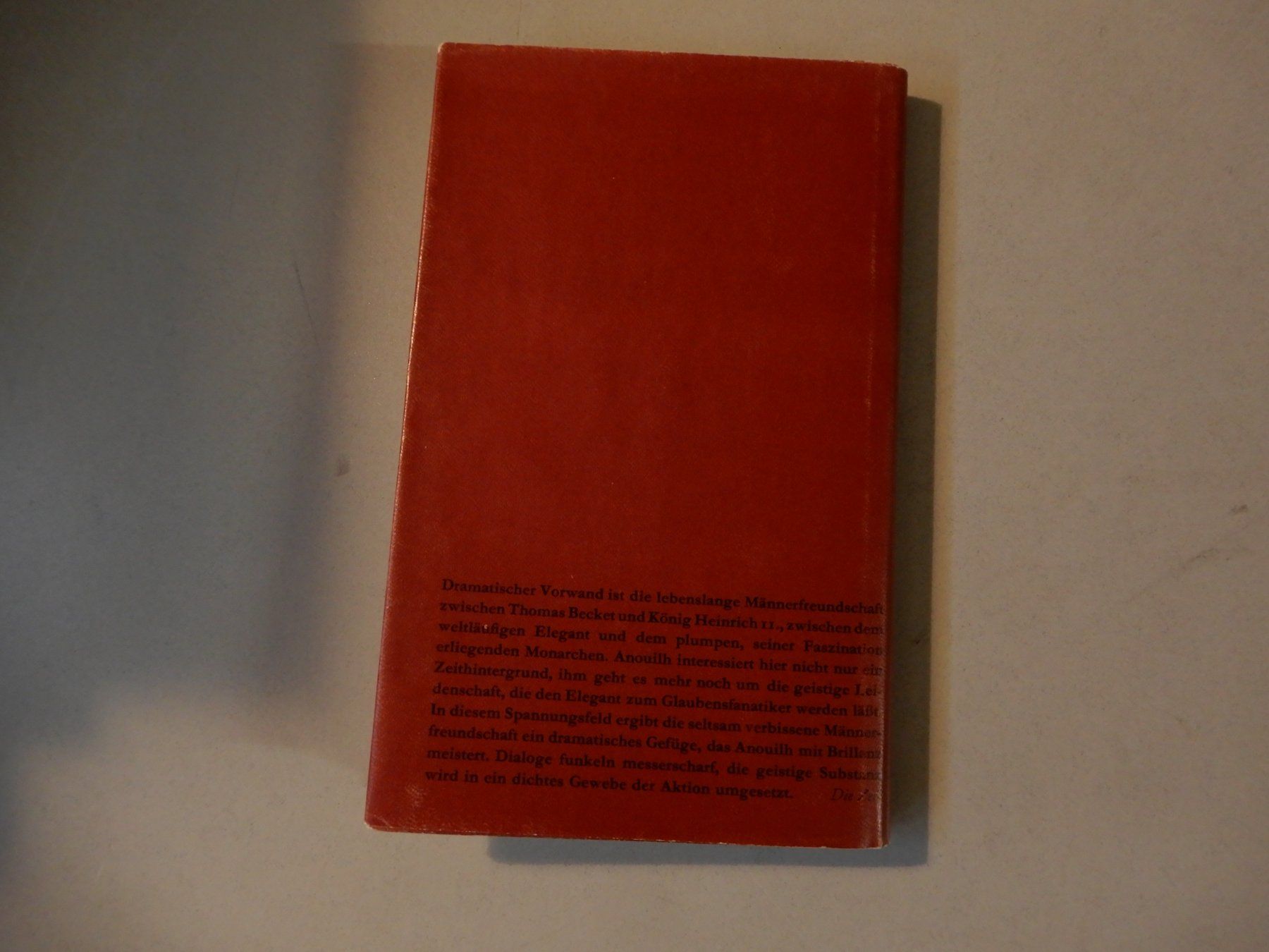 Bücher: Jean Anouilh - Becket oder die Ehre Gottes - Buch – Gebraucht aus Erstfeld von Mario_boe0 8