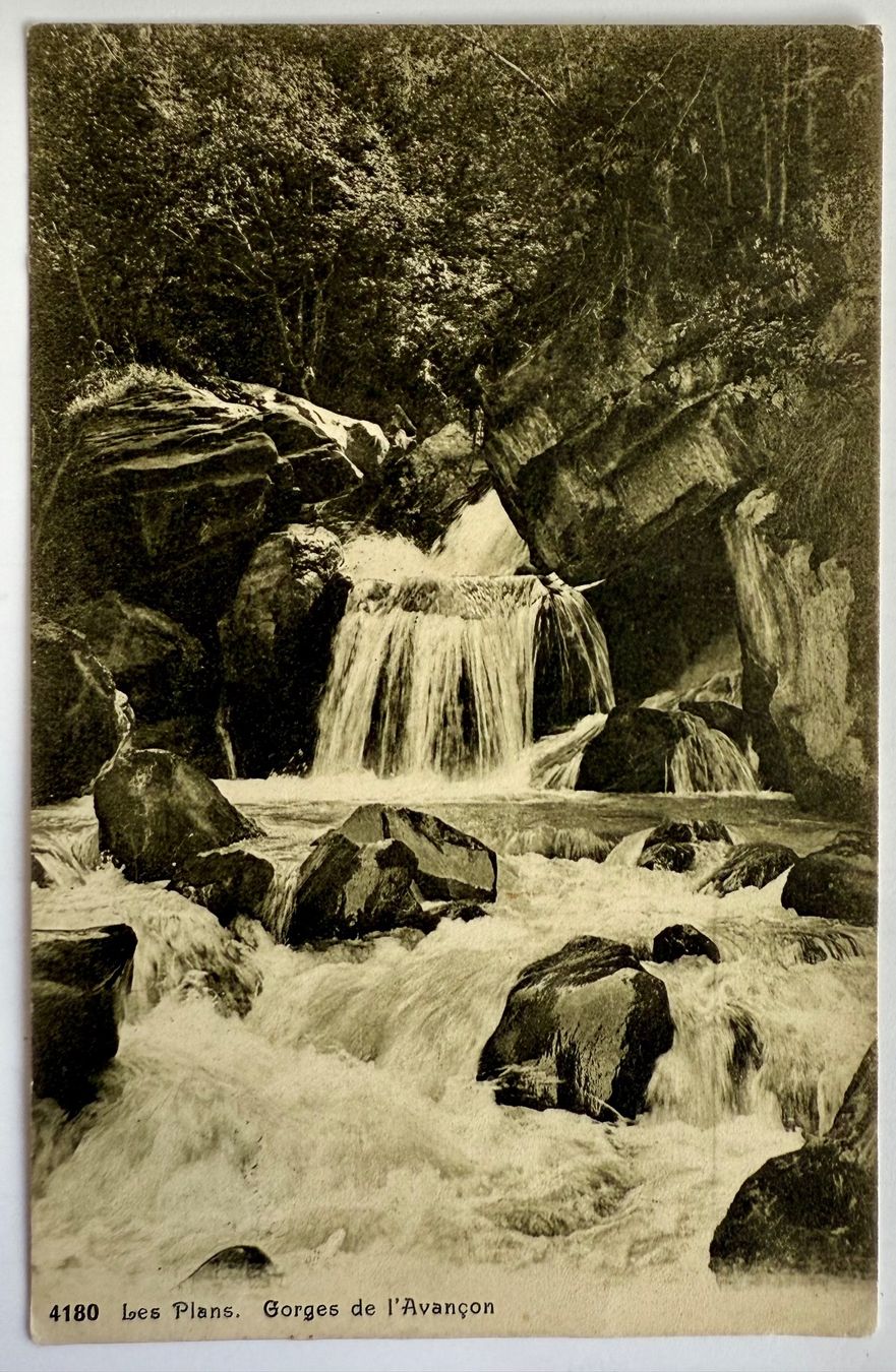 Cartoline postali: Les Plans sur Bex - Gorges de l'Avançon 1912 – Usato da Lutry venduto da Ediego