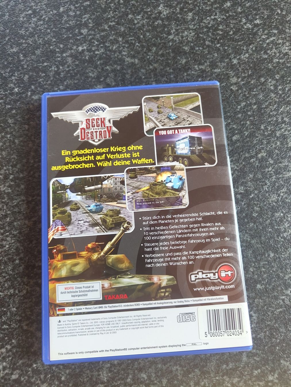 Sony Spiele: Seek and Destroy - Panzer Action Game! – Gebraucht aus Attiswil von JP1291 1