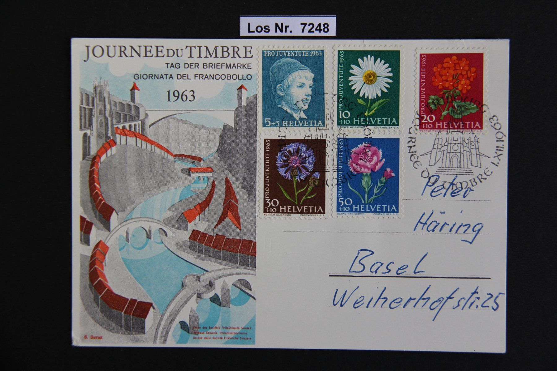 Tutti i francobolli: PJ 1963 Tag der Briefmarke                          Los 7248 – Usato da Volken venduto da jukon65