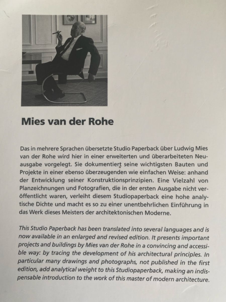 Libri: Mies van der Rohe by Werner Blaser - Architecture Book. – Usato da Zürich venduto da lesgarcons 1