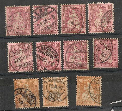 Tutti i francobolli: 8x46  3x48  gest. – Usato da Lausanne venduto da Whorvath