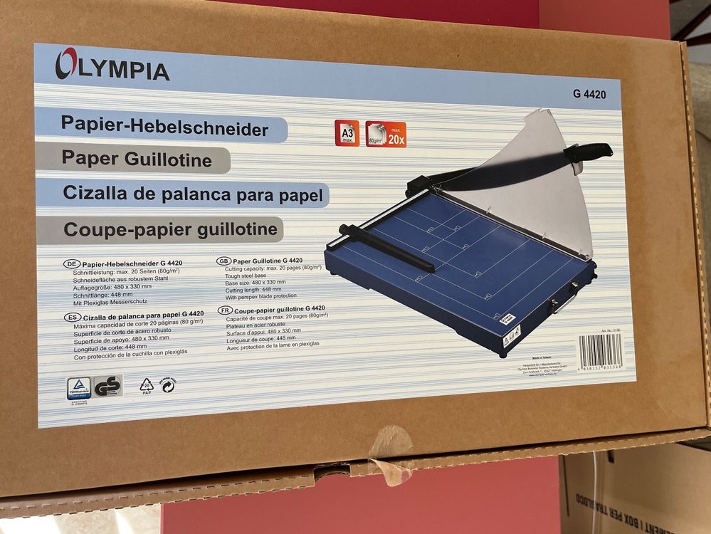 A4 Papierschneider Manuell - Hebelschneider Mit Metallbasis Für Papier & Fotos