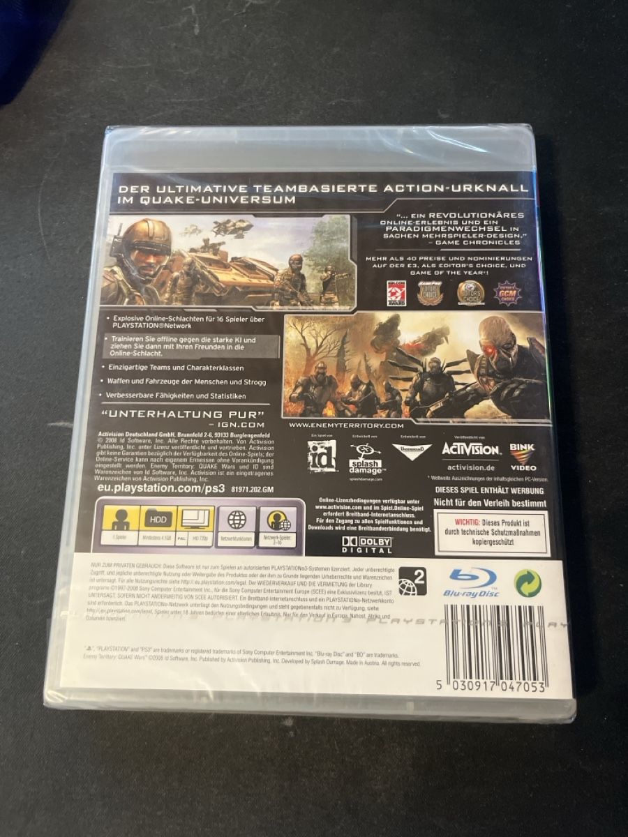 Sony Giochi: PS3 Quake Wars Enemy Territory Neu OVP – Nuovo e nell'imballaggio originale da Dornach venduto da presidium 1