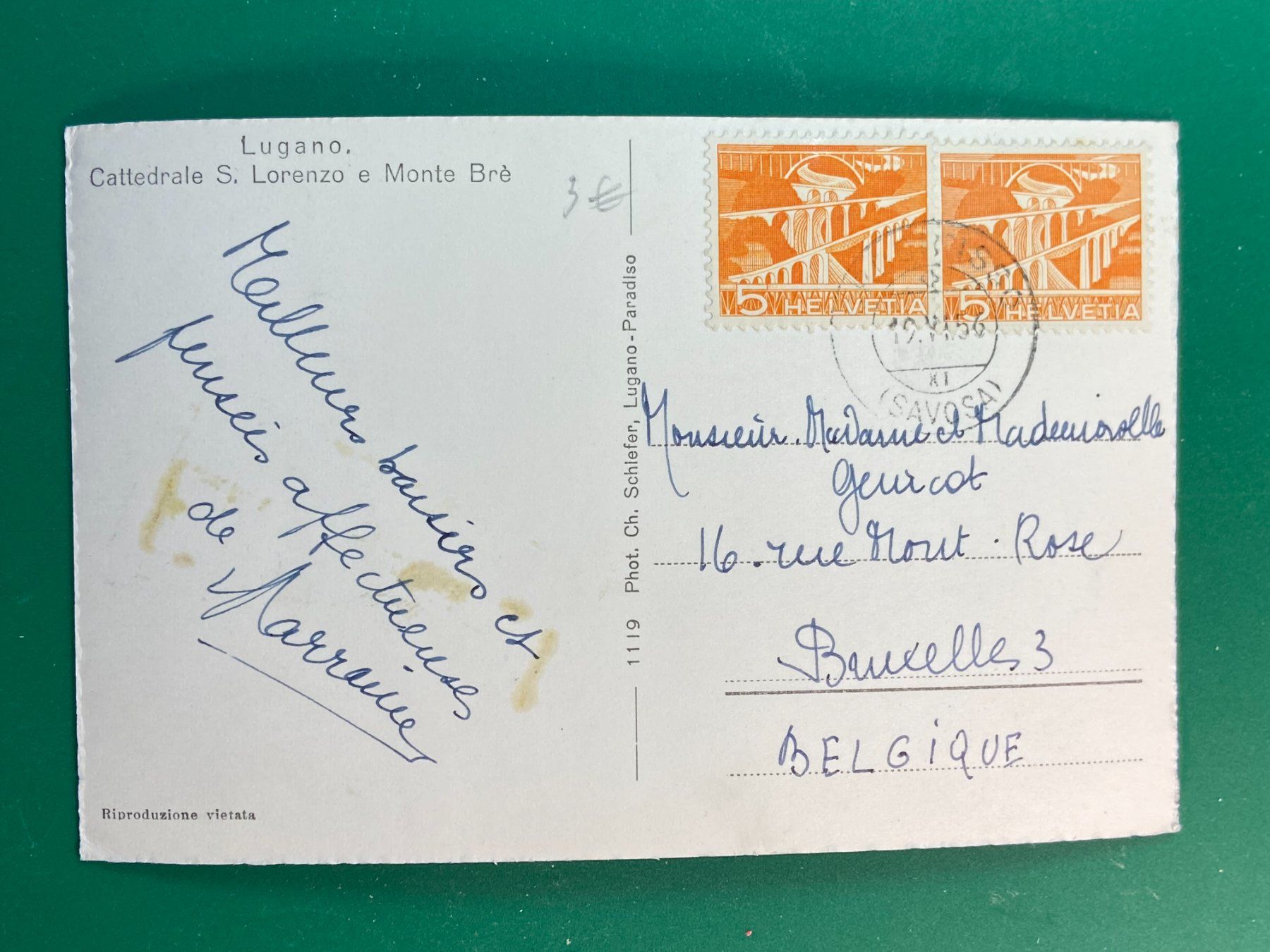 Cartoline postali: Lugano - Cattedrale S. Lorenzo – Usato da Steg VS venduto da danwer74 1