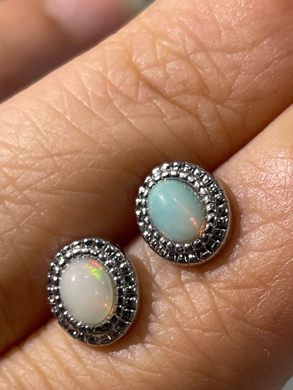 Orecchini pendenti & Orecchini a lobo: S925 Stift, Opal-Ohrstecker, Edelstein-Ohrringe – Nuovo e nell'imballaggio originale da Schiers venduto da sisikristall 1