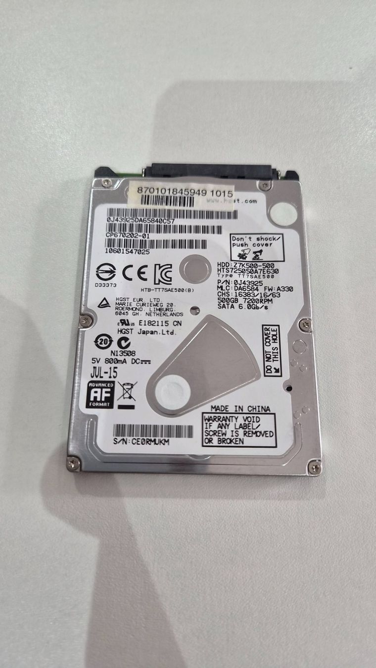 Dischi rigidi: Disque HGST 2.5 500Go – Usato da Chatel-St-Denis venduto da Teck7