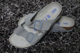 Birkenstock Arizona Veloursleder, Gr. 40, Softfussbett, NEU