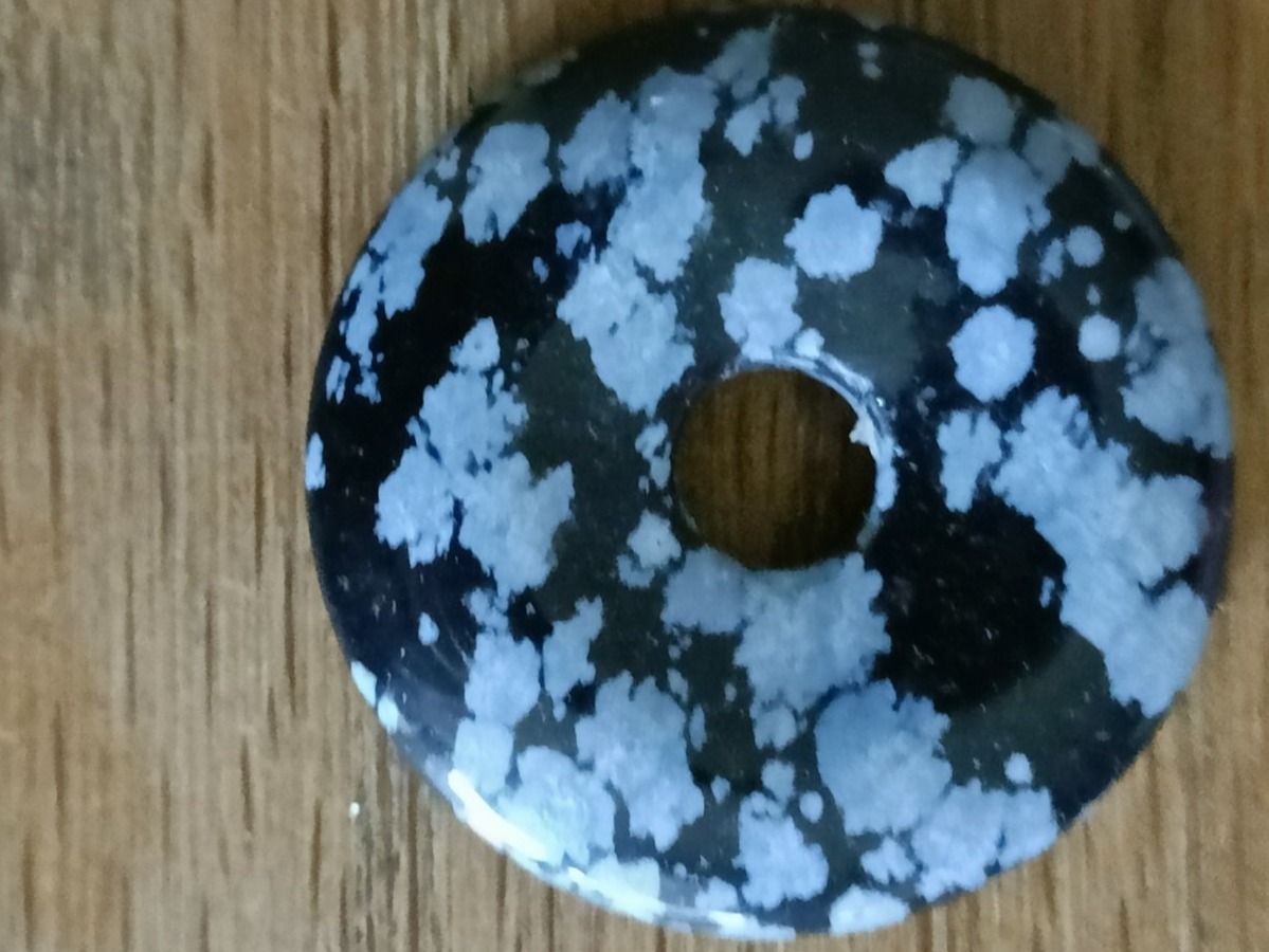 Mineralien & Heilsteine: PI-Scheibe Schneeflockenobsidian – Neu (gemäss Beschreibung) aus Emmenbrücke von Levira8