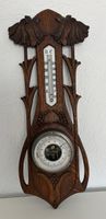 Superbe Baromètre Art nouveau sculpté en chêne - Ed. Yantz