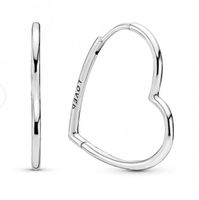 Pandora Boucles d'oreilles coeur asymétrique argent