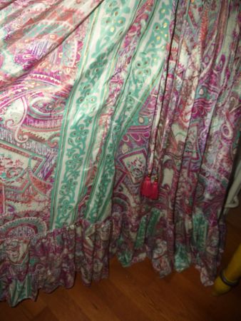 robe très longue d'été bohème chic XL col en V devant dos