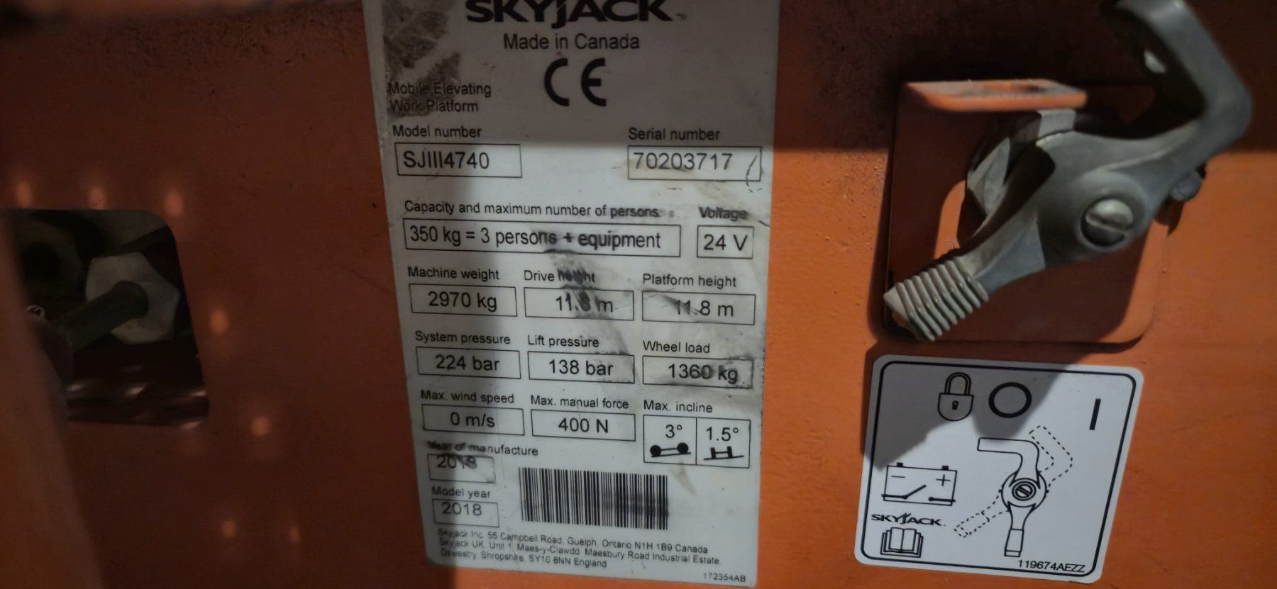 Piattaforme elevatrici & Crick: Skyjack SJIII-4740 Scherenarbeitsbühne geprüft und bereit – Usato da Ringgenberg BE venduto da mme_776b 8