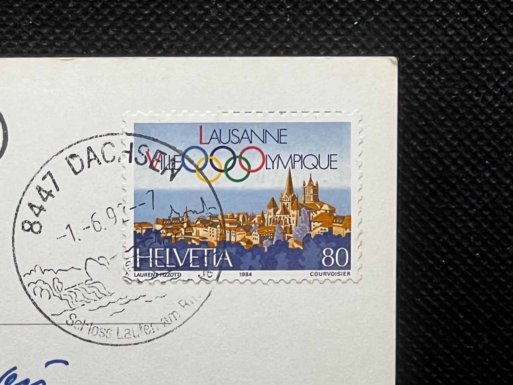 Cartoline postali: Rheinfall, mit Schloss Laufen – Usato da Widnau venduto da Brusi9 1
