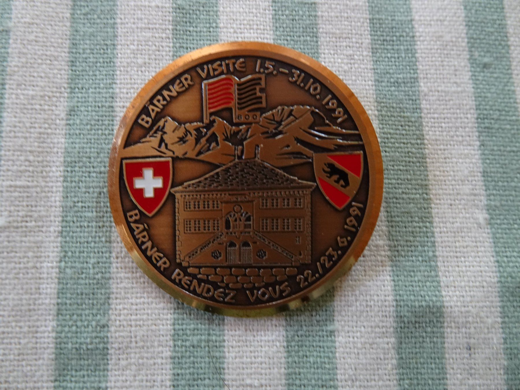 Placchette & Badge: NEUER Ansteck Button Bärner Rendez-Vous 1991 - M161 – Nuovo (secondo la descrizione) da Küssnacht am Rigi venduto da Kleinpreis-Shop