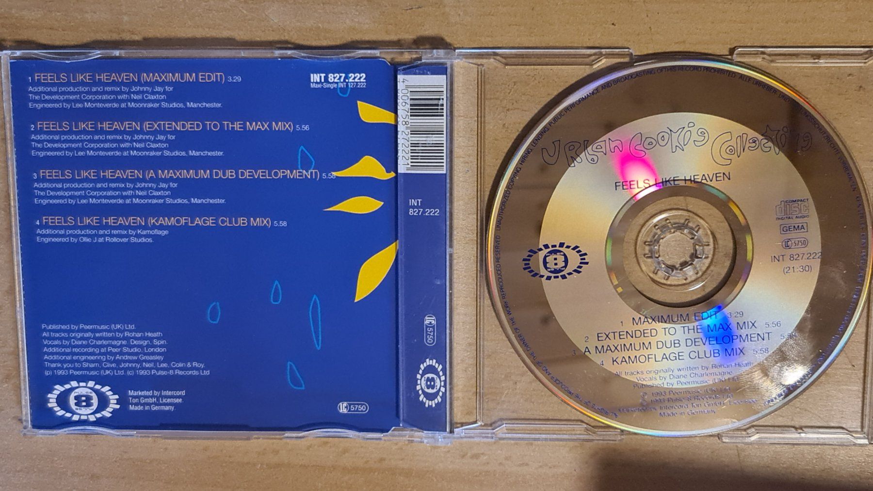 CD: Urban Cookie Collective - Feels Like Heaven single cd – Usato da Dintikon venduto da Vexi 1