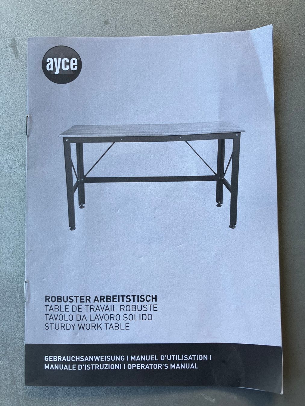 Tavoli: Arbeitstisch Holz-Metall – Nuovo e nell'imballaggio originale da Riedholz venduto da mastercom 5