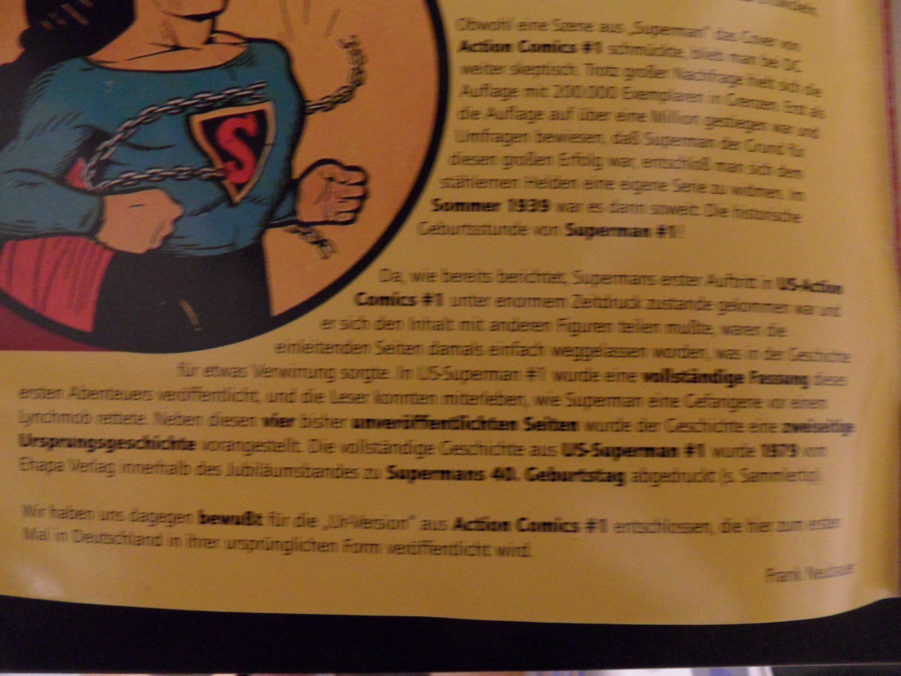 Comics: Supermann ACTION COMICS No.1 – Gebraucht aus Ebikon von Luzernebikon 2
