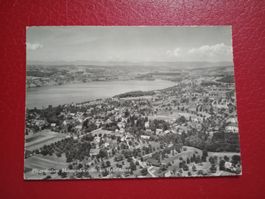 Meisterschwanden Hallwilersee Flugaufnahme s/w Karte (93)