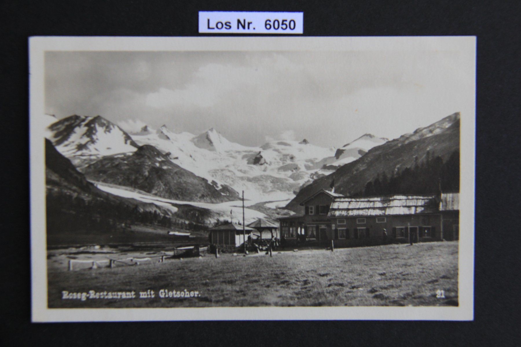 Ansichtskarten: Ansichtskarte Roseg-Restaurant mit Gletscher        Los 6050 – Gebraucht aus Volken von jukon65