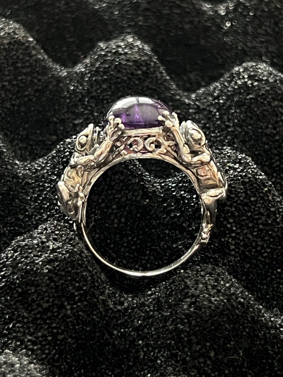 Anelli: Silver Amethyst Frog Ring Silber 925 Frosch Amethyst Ring – Nuovo (secondo la descrizione) da Moehlin venduto da Balirain 2