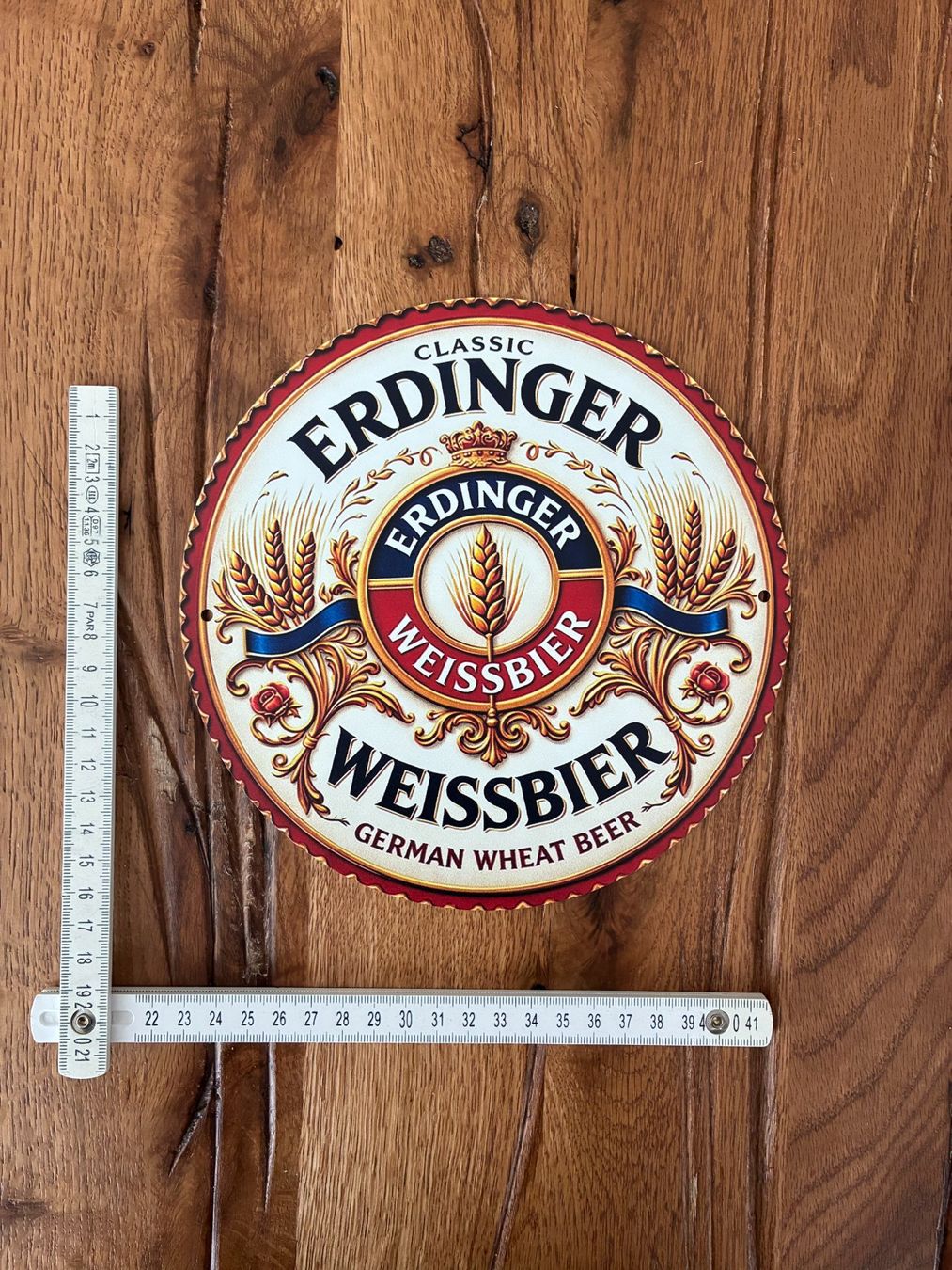 Bevande alcoliche: Erdinger Weissbier - schönes Blechschild -  20 cm - neu!!! – Nuovo e nell'imballaggio originale da Bremgarten AG venduto da Eurotiz 1