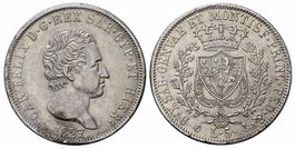 Italien, 5 Lire 1827 Genova (02)