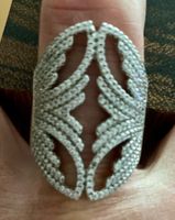 Ring Prinzessin Silber Dubai Ornament, besetzt Gr.22=66, NEU