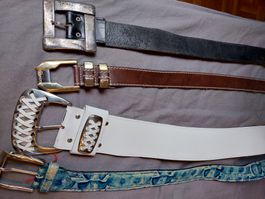 7 ceinture femme en cuir, métal ou autres taille S, M, L, XL