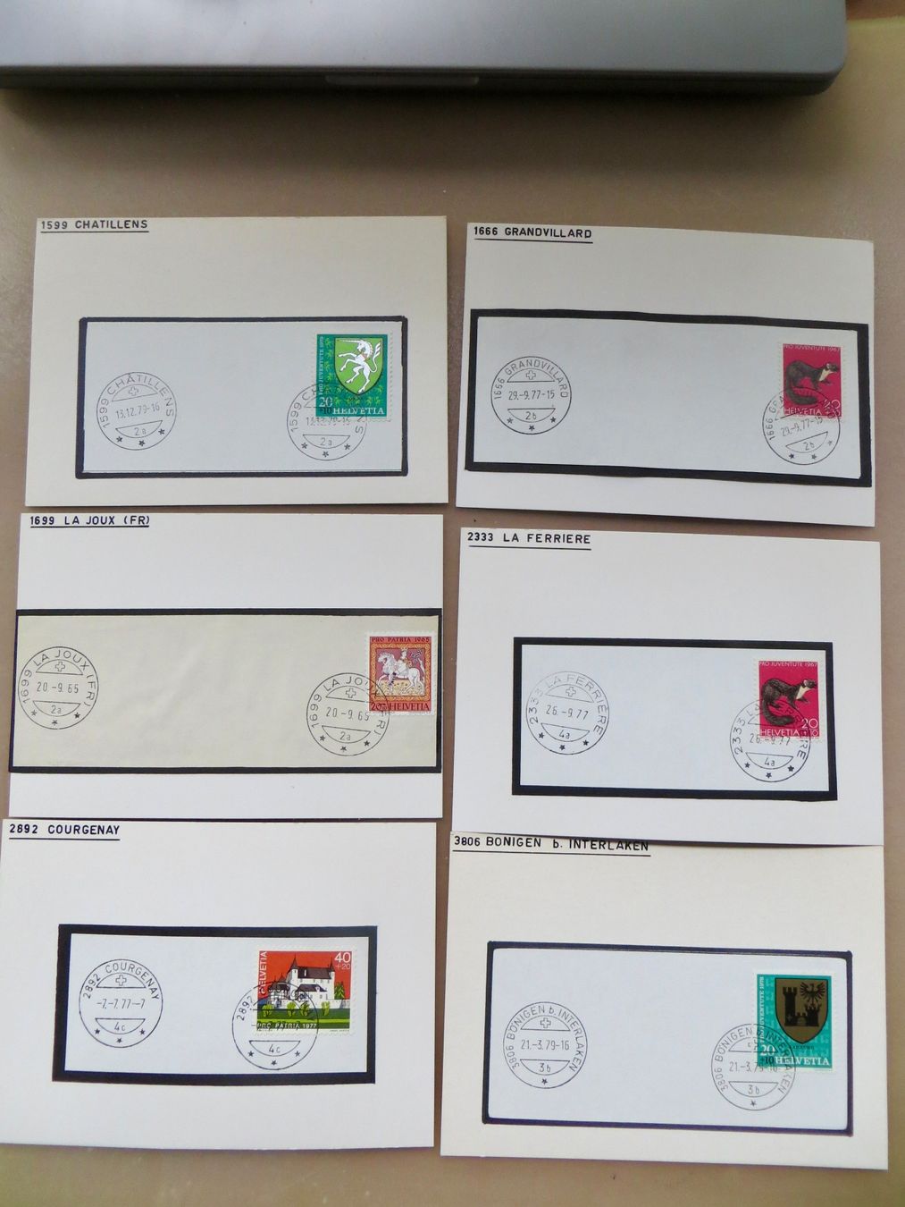 Alle Briefmarken: 6 Briefausschnitte/Bänder mit spez. PLZ – Neu (gemäss Beschreibung) aus Basel von 8013