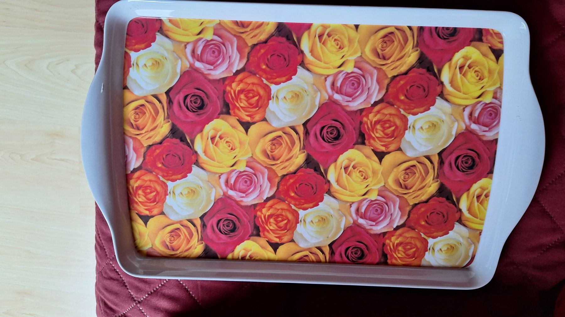 Piatti di portata: Servier-Tablar ,"Rosen" Kunststoff – Usato da Dornach venduto da majo8689 1