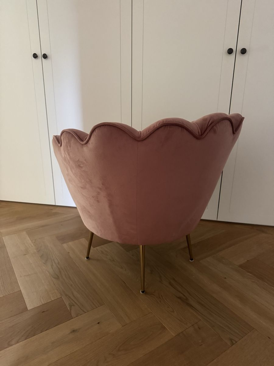 Poltrone: Sessel rosa Muschelform Samt gepolstert  – Usato da Zürich venduto da milenaxx 4