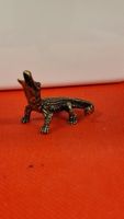 Suesse Miniatur Krokodil Figur aus Messing, Top!