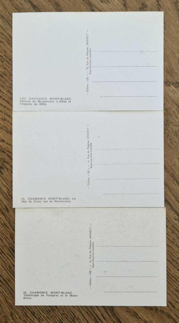 Cartoline postali: 3 AK Chamonix, Mont Blanc – Usato da Ebikon venduto da Donar50 1